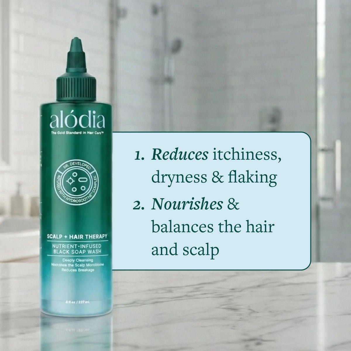 Nutrient Infused Organic Black Soap Wash - Alodia Hair Care