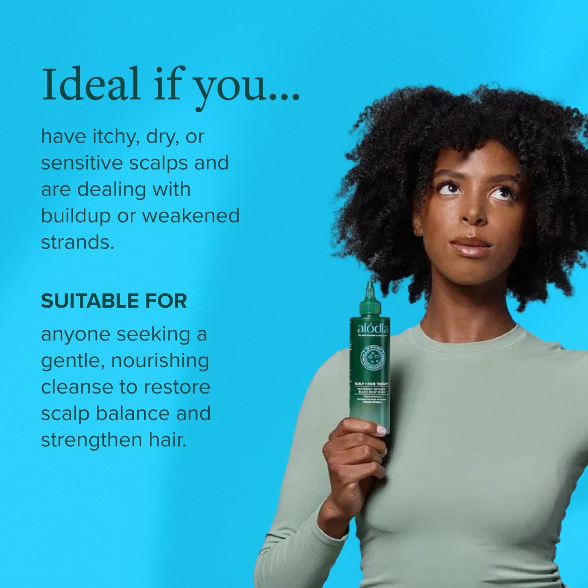 Nutrient Infused Organic Black Soap Wash - Alodia Hair Care