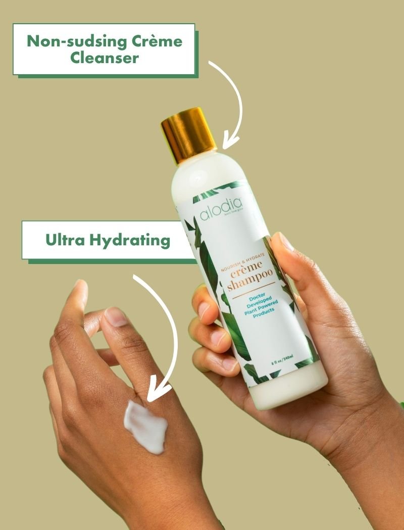 Nourish & Hydrate Creme' Shampoo ( Low Lather Sulfate Free) - Alodia Hair Care